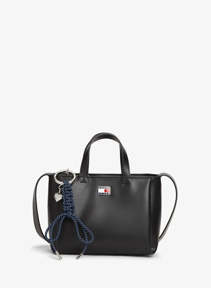 TOMMY JEANS Logo Charm Crossbody Tote Bag